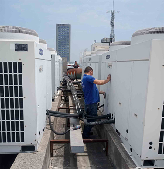 定结中央空调制热和不制冷系统维修方法